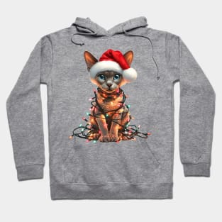 Christmas Devon Rex Cat Hoodie